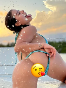 Steffy Moreno @steffymoreno OnlyFans big tits thick ass OnlyFans model wearing sexy bikini on the water showing her juicy pussy