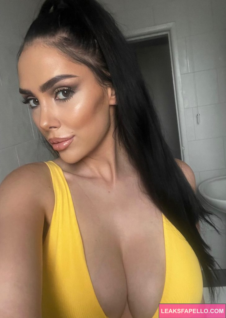 Gemma McCourt @gem101 OnlyFans big tits sexy only fans thick juicy ass model wearing yellow top