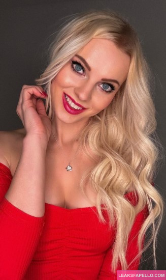 Peyton Kinsly @peyton.kinsly OnlyFans blonde big tits sexy only fans model wearing red sexy dress 