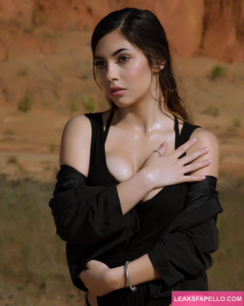 Amariah Morales wearing a black dress in sexy photoshoot 