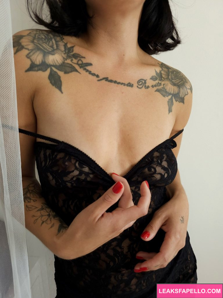 Ivy Illusion @ivyillusion OnlyFans hot sexy tattoed thick ass only fans model wearing black dress 