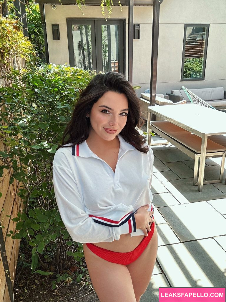 Lyla @lyricsbylyla OnlyFans big tits sexy hot only fans model wearing white polo long sleeves and red underwear