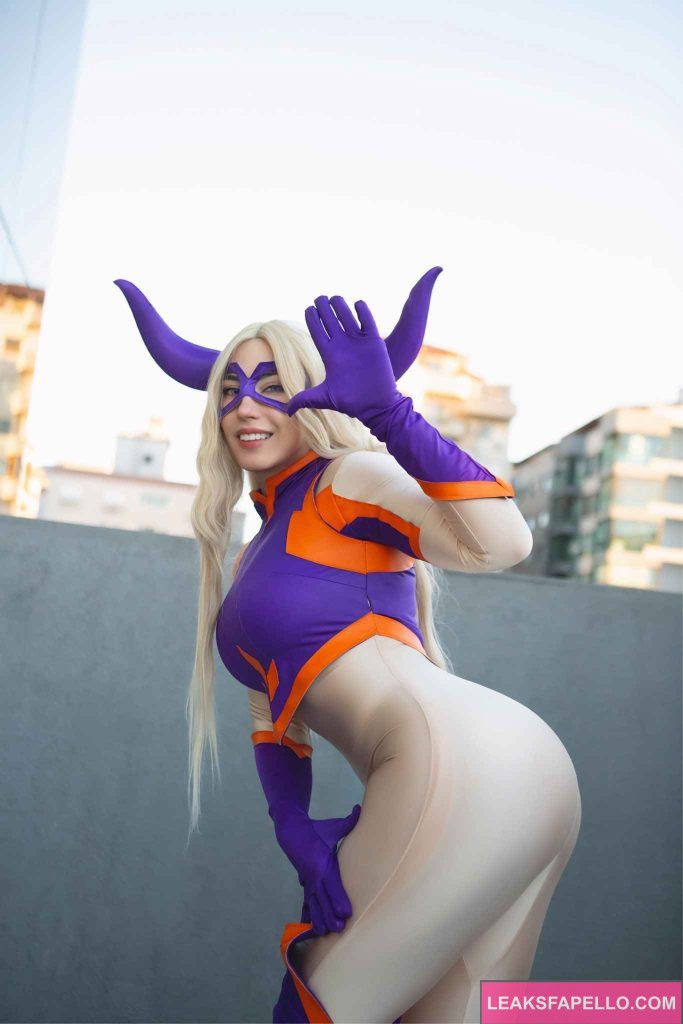 Danielle Vedovelli @danievedo OnlyFans cosplayer big tits sexy hot thick thigh only fans model wearing violet cosplay costume