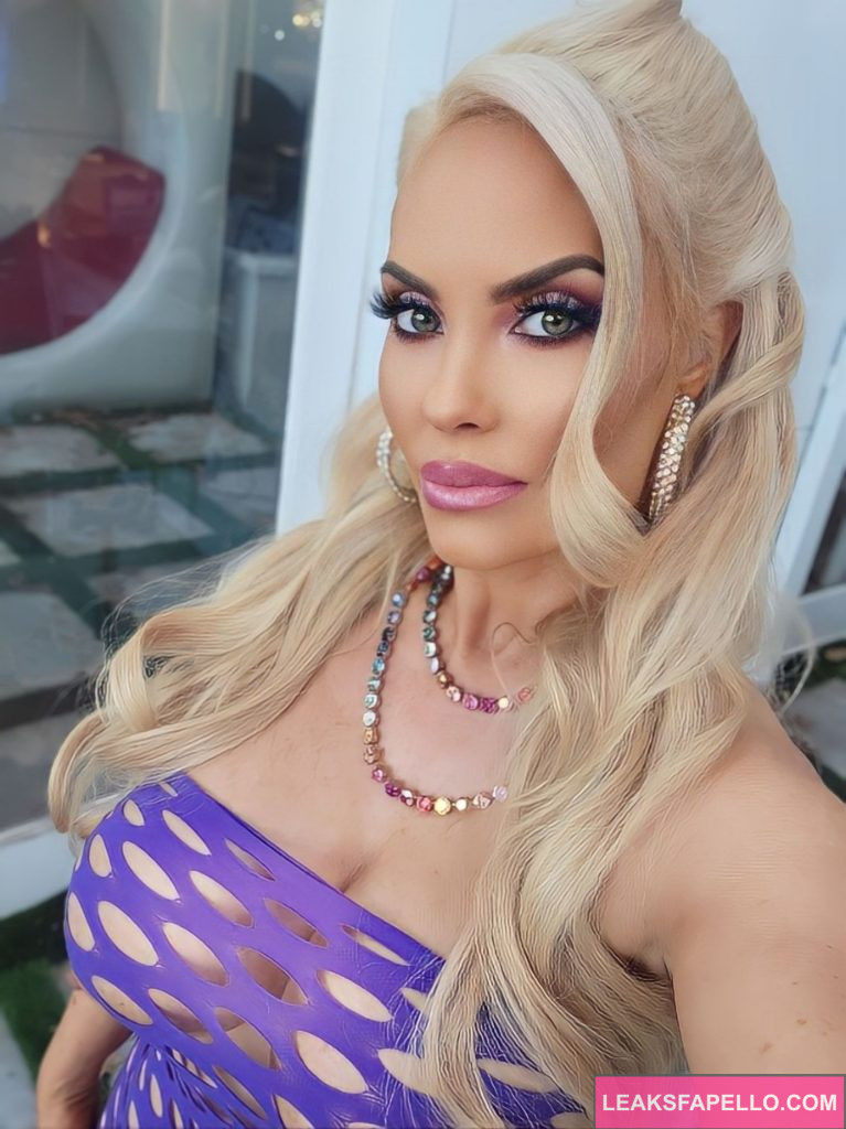 Coco Austin @coco OnlyFans big tits milf busty thick hot only fans model wearing purple dress