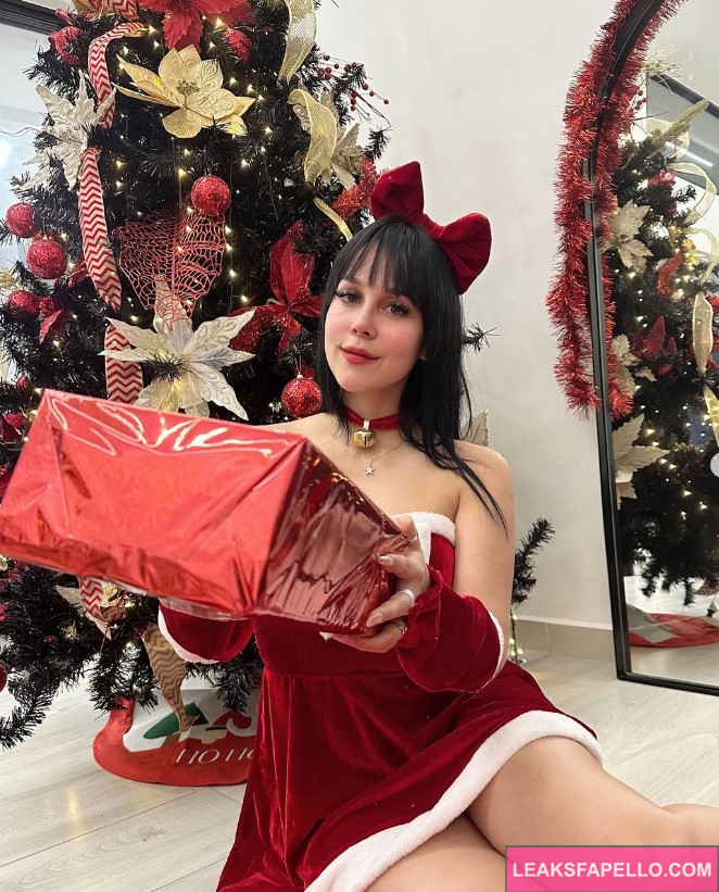 Vita Celestine @vitacelestine OnlyFans hot and sexy only fans model wearing red sexy Christmas costume