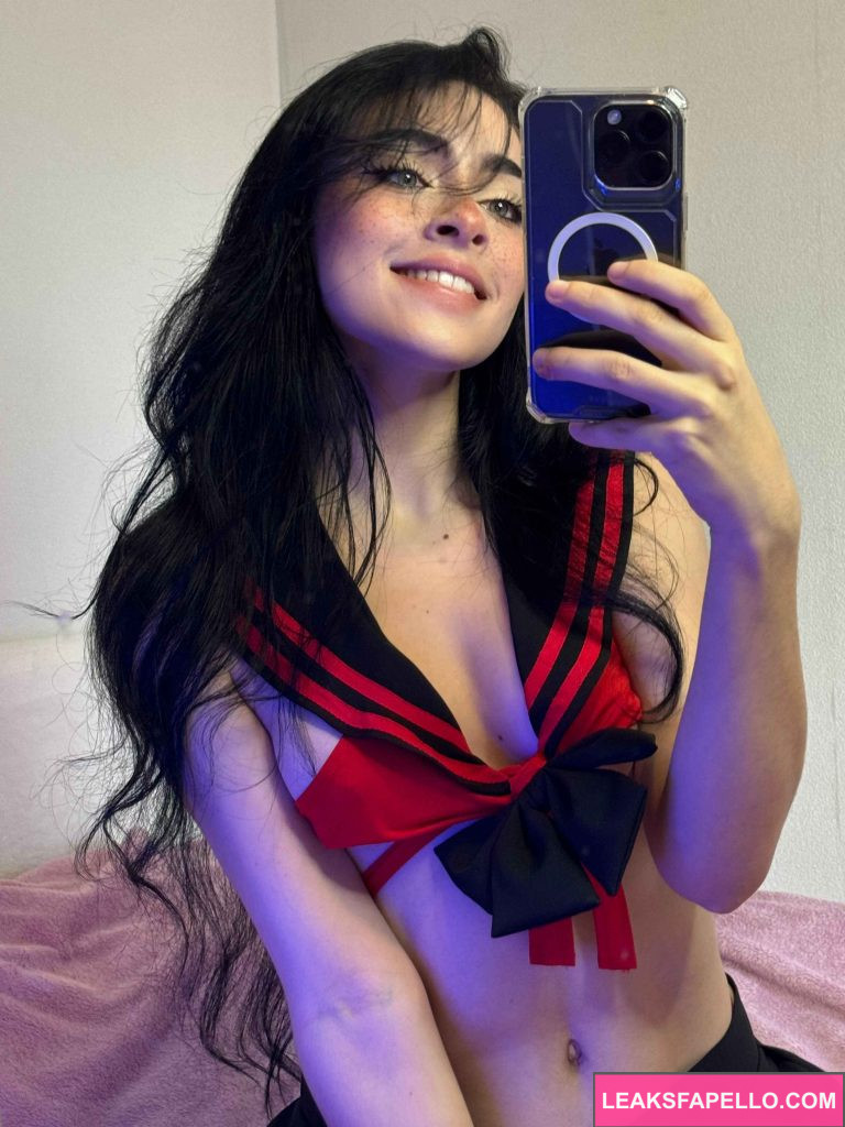 Chloe Marini @chloemarini OnlyFans hot kinky only fans model wearing cheerleading outfit