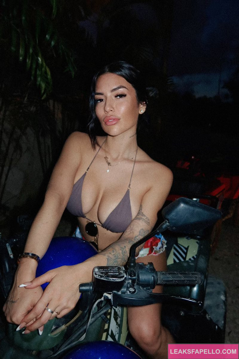 Luchi Del Mar @luchiexclusive OnlyFans big tits thick ass only fans model riding on a motorcycle