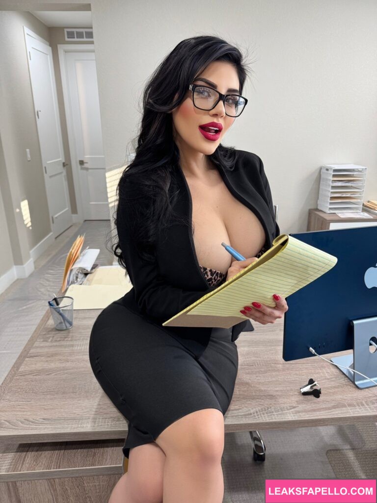 Vianey Frias @vianeyfrias OnlyFans big tits thick onlyfans model wearing black teacher costume