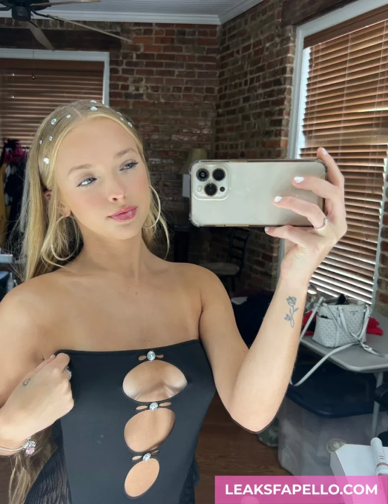 Julia Filippo wearing a seductive fitted top