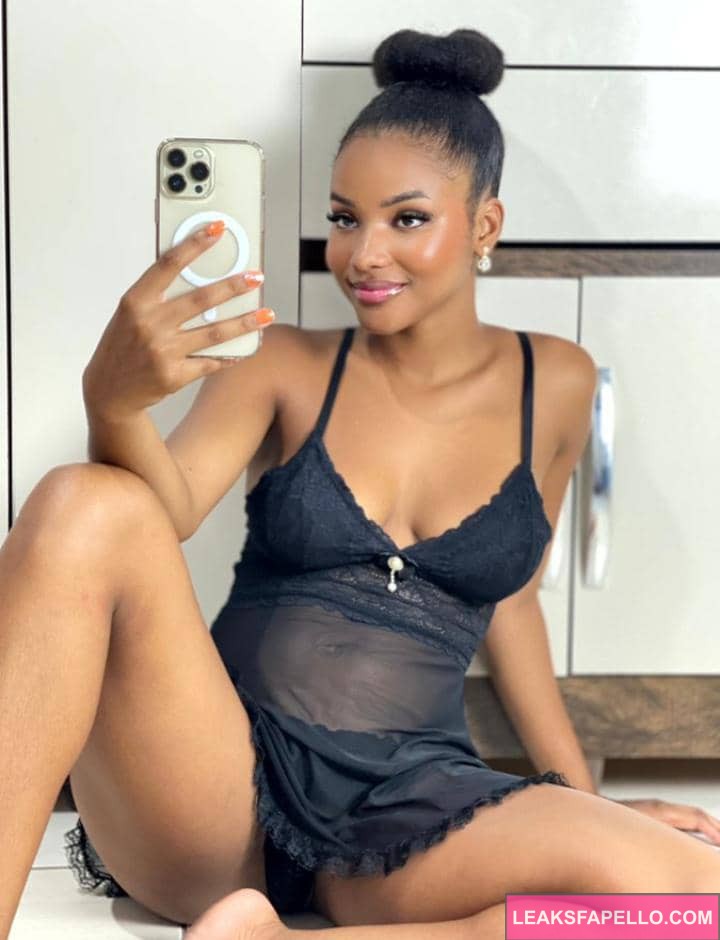 Larissa Silva in a sexy night gown