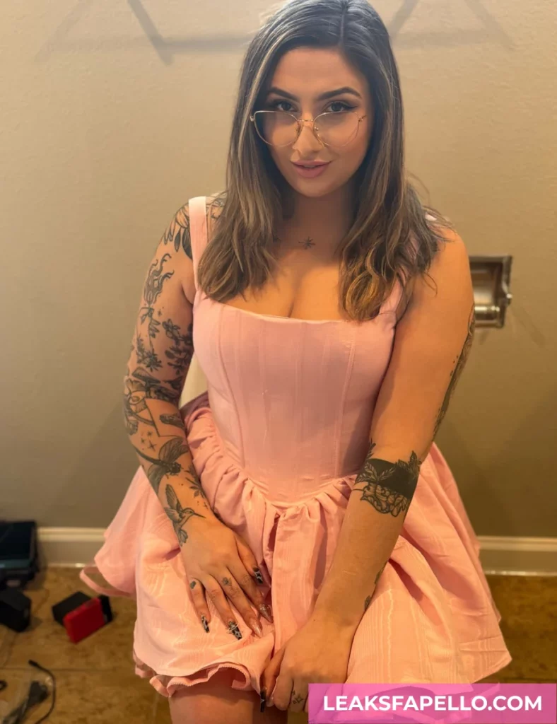 Nina Nova in a cute dress