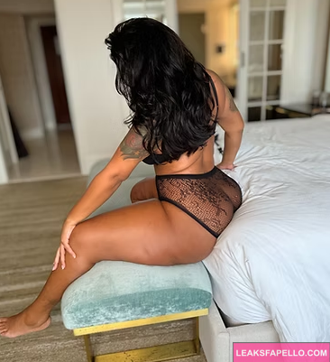 Candy Mary in black net underwear